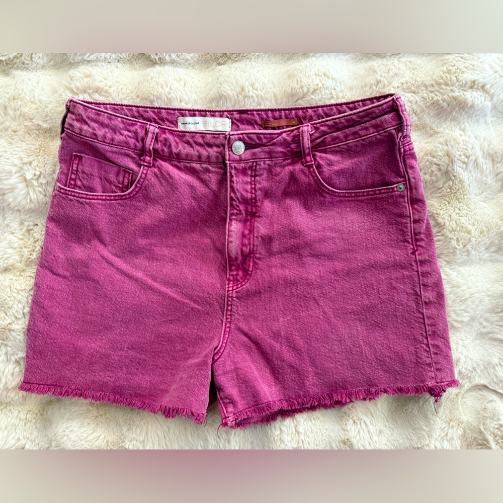 Anthropologie Pilcro Cutoff Denim Pink Shorts Womens Size 30